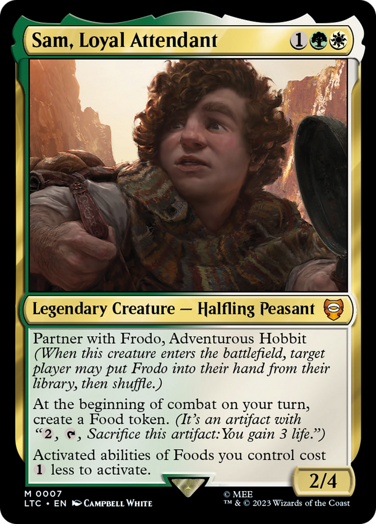 Magic: The Gathering - Sam, Loyal Attendant Foil - Tales of Middle-earth Commander