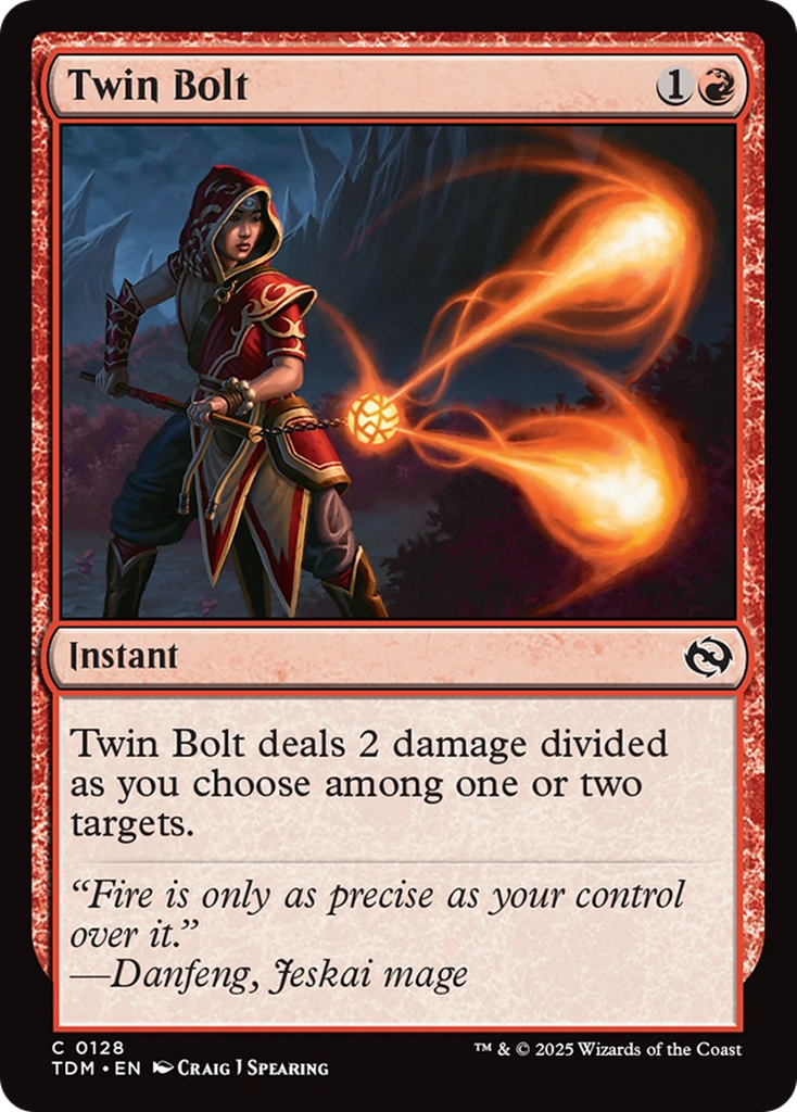 Magic: The Gathering - Twin Bolt Foil - Tarkir: Dragonstorm