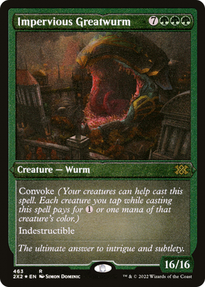 Magic: The Gathering - Impervious Greatwurm Foil - Double Masters 2022