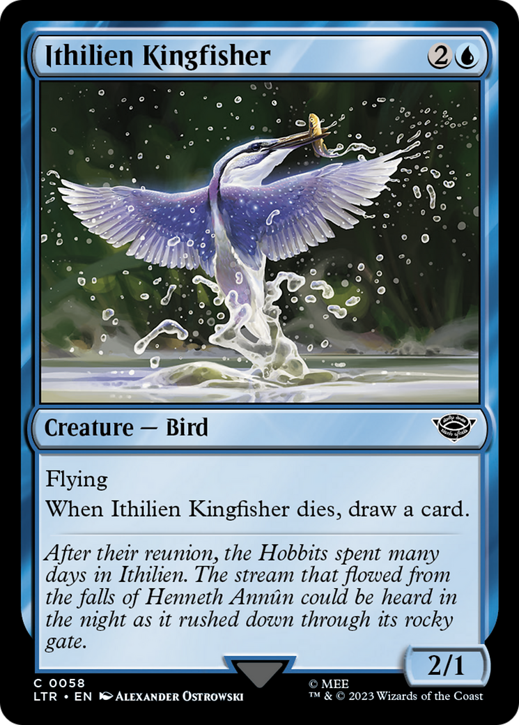 Magic: The Gathering - Ithilien Kingfisher Foil - The Lord of the Rings: Tales of Middle-earth