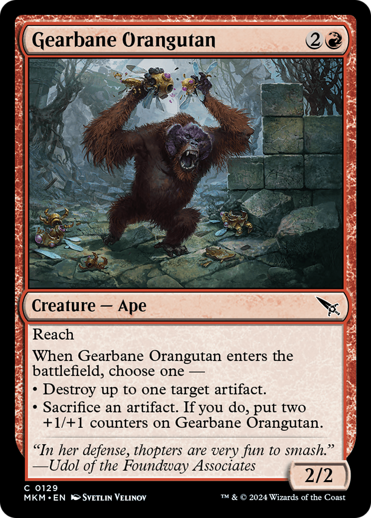 Magic: The Gathering - Gearbane Orangutan Foil - Murders at Karlov Manor