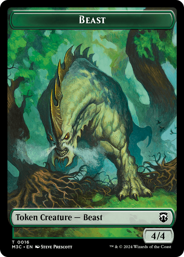 Magic: The Gathering - Beast Token - Modern Horizons 3 Commander Tokens