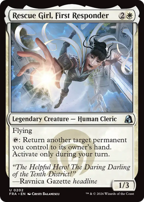 Magic: The Gathering - Rescue Girl, First Responder - Reality Fracture
