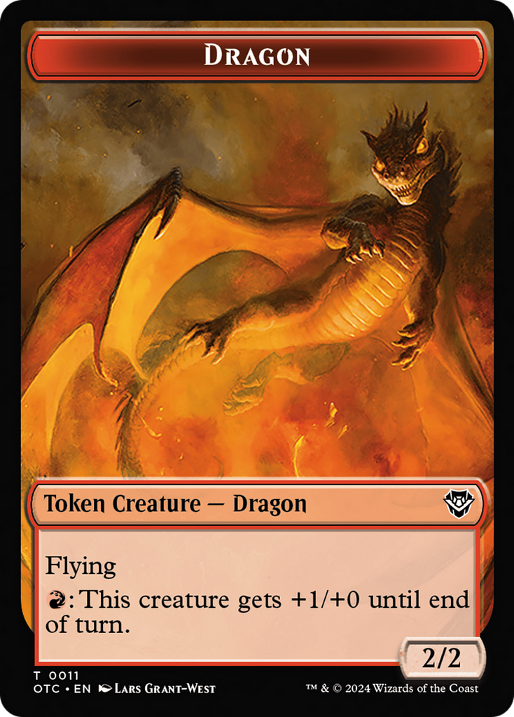 Magic: The Gathering - Dragon Token - Outlaws of Thunder Junction Commander Tokens