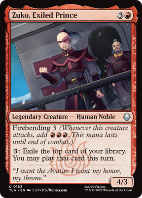 Magic: The Gathering - Zuko, Exiled Prince Foil - Avatar: The Last Airbender