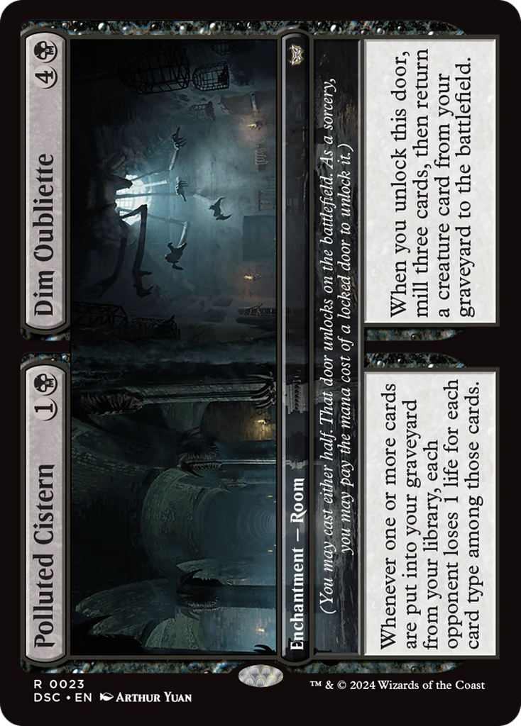 Magic: The Gathering - Polluted Cistern // Dim Oubliette - Duskmourn: House of Horror Commander