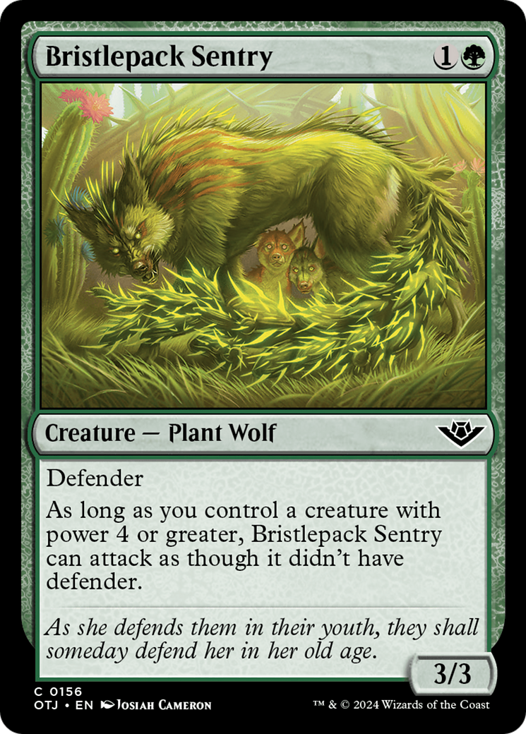 Magic: The Gathering - Bristlepack Sentry Foil - Outlaws of Thunder Junction