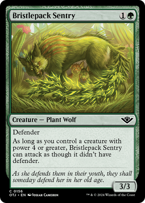 Magic: The Gathering - Bristlepack Sentry Foil - Outlaws of Thunder Junction
