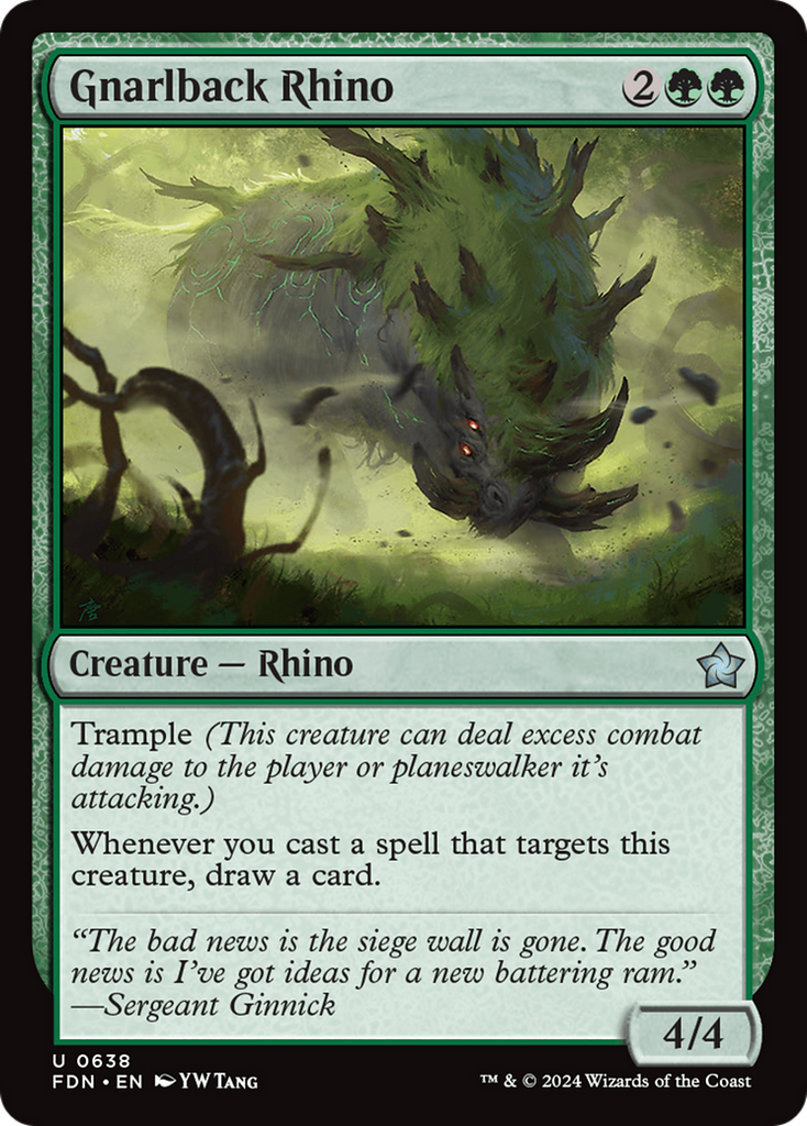 Magic: The Gathering - Gnarlback Rhino - Foundations