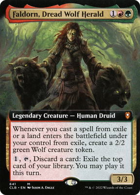 Magic: The Gathering - Faldorn, Dread Wolf Herald Foil - Commander Legends: Battle for Baldur's Gate