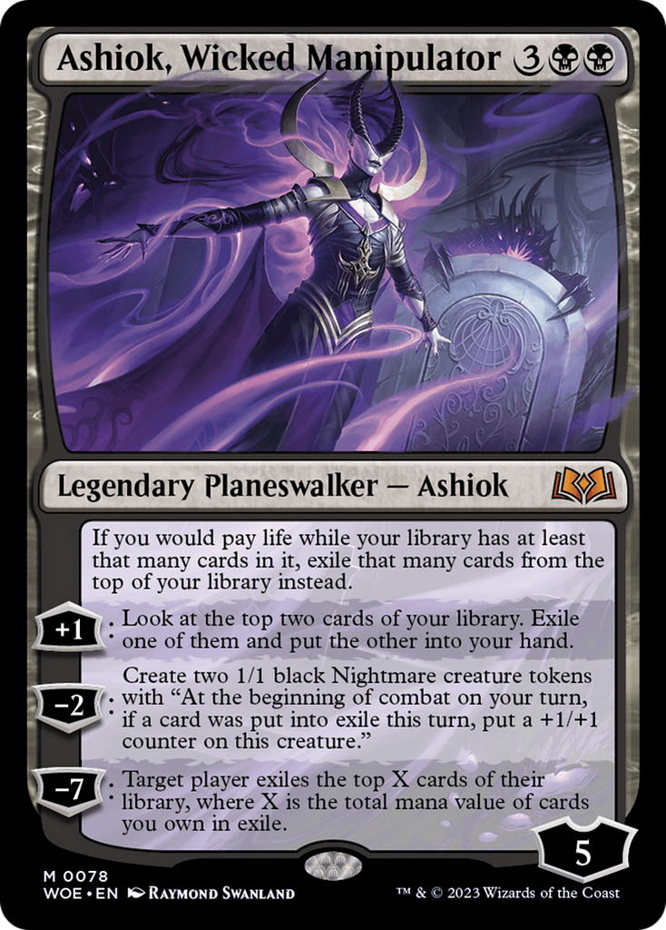 Magic: The Gathering - Ashiok, Wicked Manipulator Foil - Wilds of Eldraine