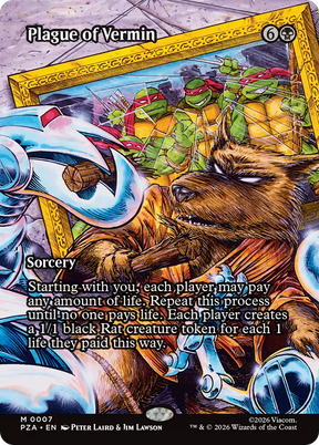 Magic: The Gathering - Plague of Vermin Foil - Teenage Mutant Ninja Turtles Source Material