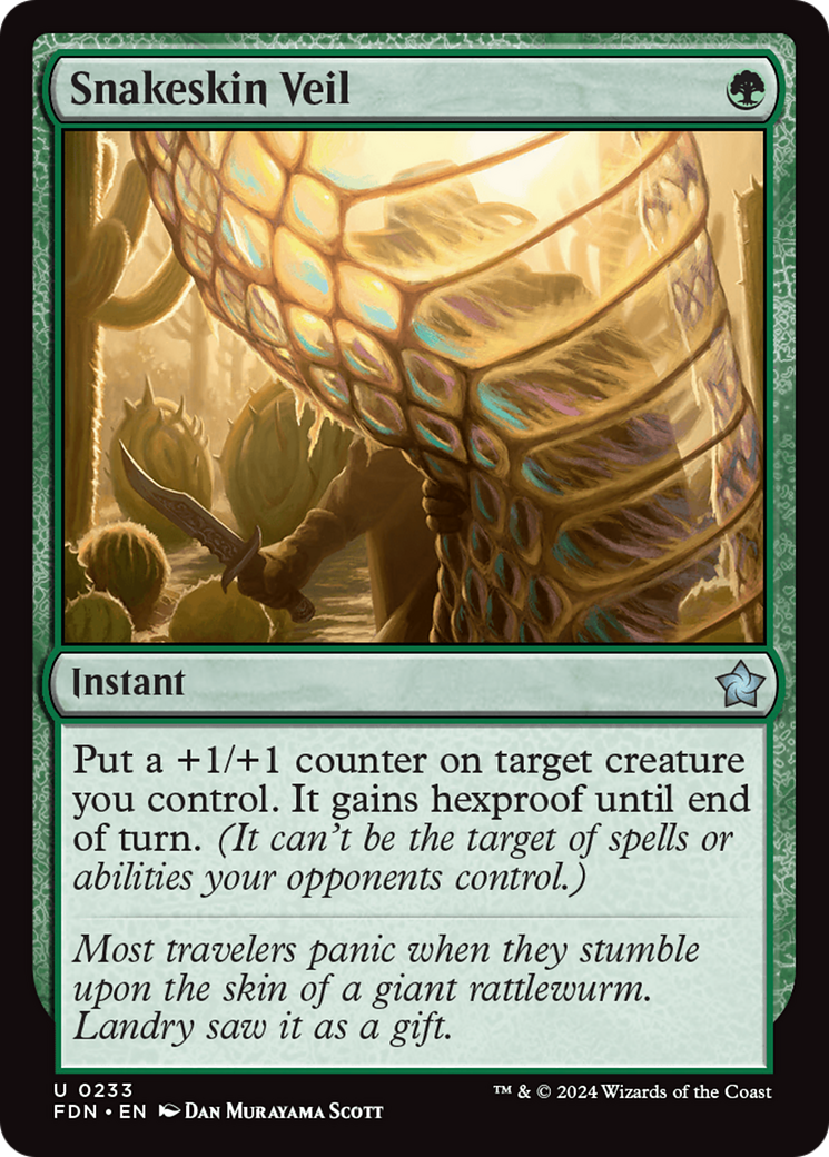 Magic: The Gathering - Snakeskin Veil Foil - Foundations