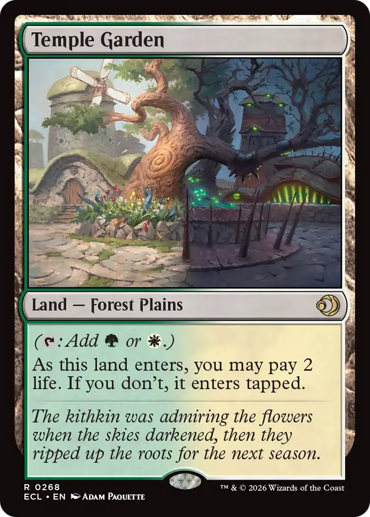 Magic: The Gathering - Temple Garden Foil - Lorwyn Eclipsed