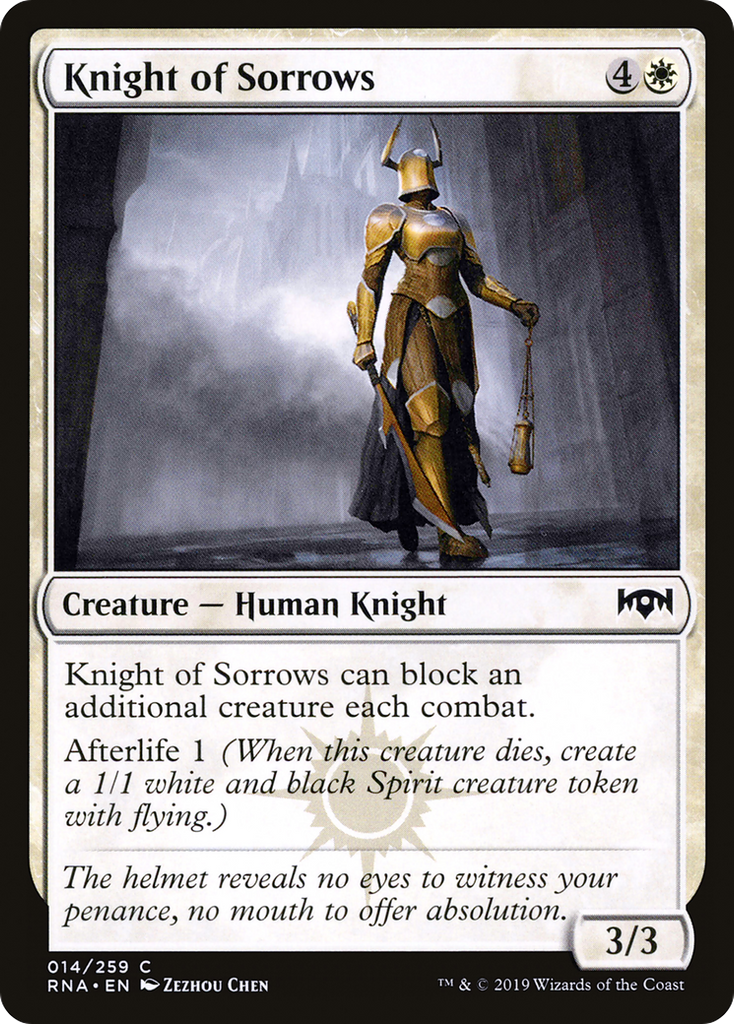 Magic: The Gathering - Knight of Sorrows Foil - Ravnica Allegiance