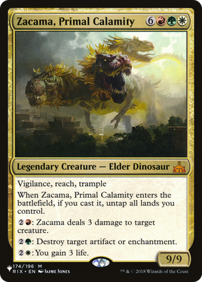 Magic: The Gathering - Zacama, Primal Calamity - The List