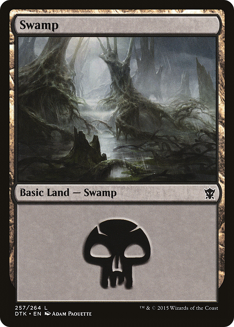 Magic: The Gathering - Swamp #257 Foil - Dragons of Tarkir
