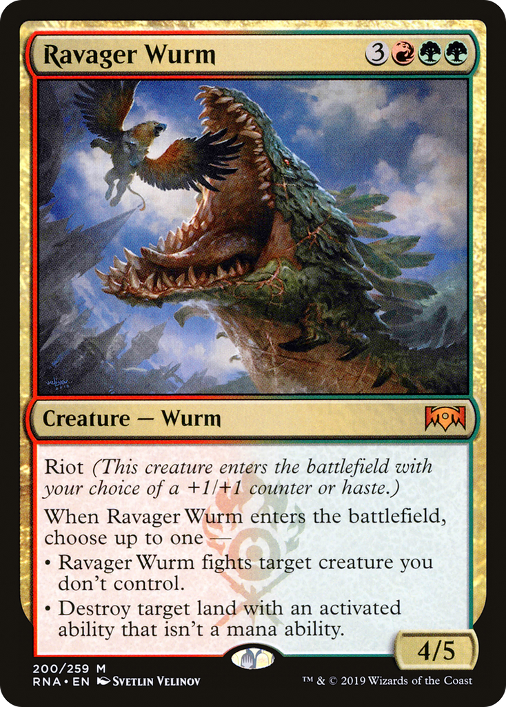 Magic: The Gathering - Ravager Wurm Foil - Ravnica Allegiance