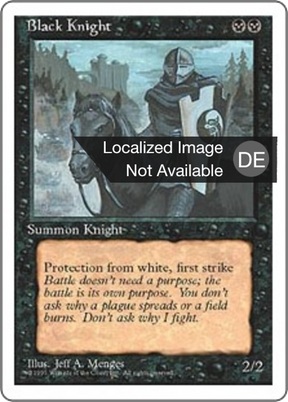 Magic: The Gathering - Schwarzer Ritter - Fourth Edition