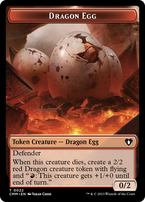 Magic: The Gathering - Dragon Egg Token - Commander Masters Tokens
