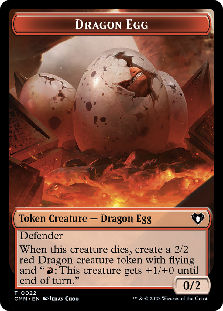 Magic: The Gathering - Dragon Egg Token - Commander Masters Tokens