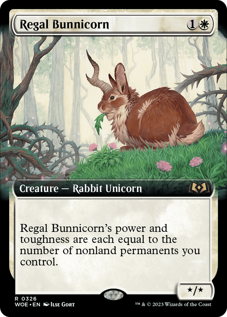 Magic: The Gathering - Regal Bunnicorn Foil - Wilds of Eldraine