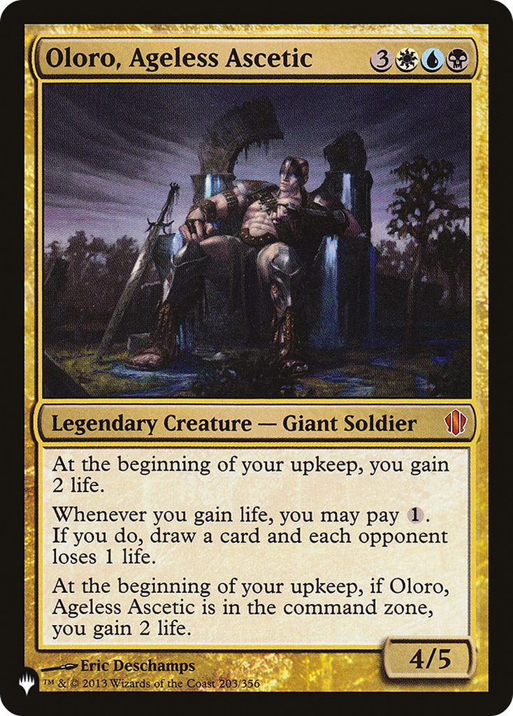 Magic: The Gathering - Oloro, Ageless Ascetic - The List