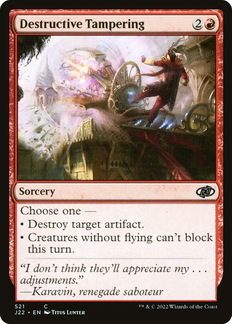 Magic: The Gathering - Destructive Tampering - Jumpstart 2022