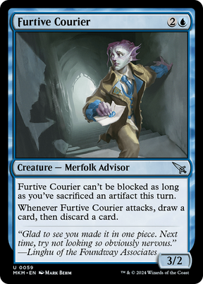 Magic: The Gathering - Furtive Courier Foil - Murders at Karlov Manor