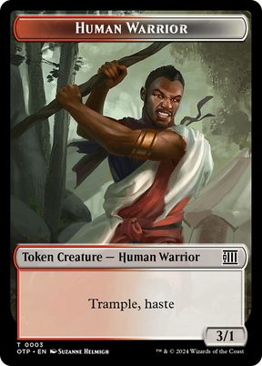 Magic: The Gathering - Human Warrior Token - Breaking News Tokens
