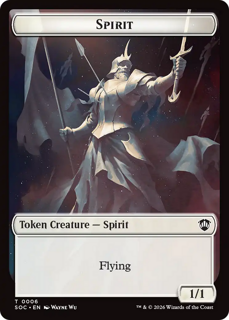 Magic: The Gathering - Spirit Token - Secrets of Strixhaven Commander Tokens