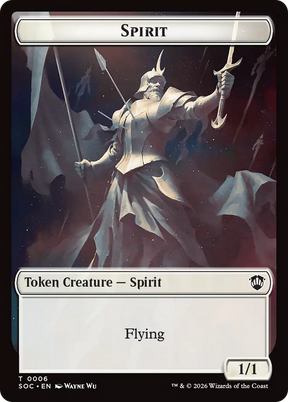 Magic: The Gathering - Spirit Token - Secrets of Strixhaven Commander Tokens