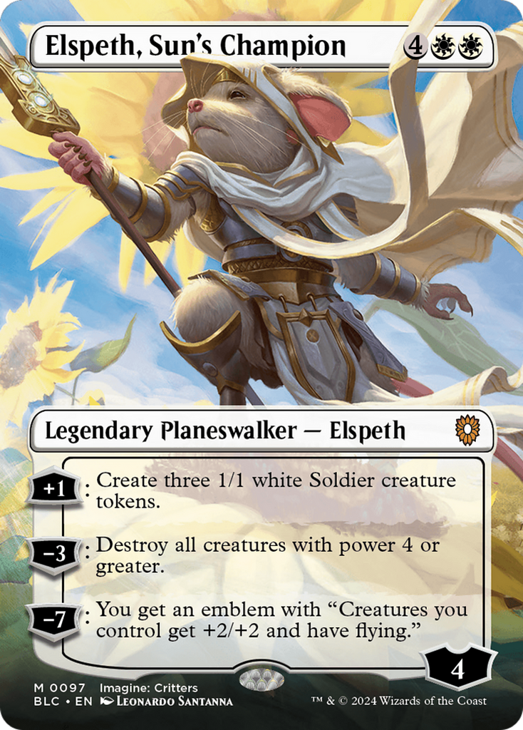 Magic: The Gathering - Elspeth, Sun's Champion Foil - Bloomburrow Commander