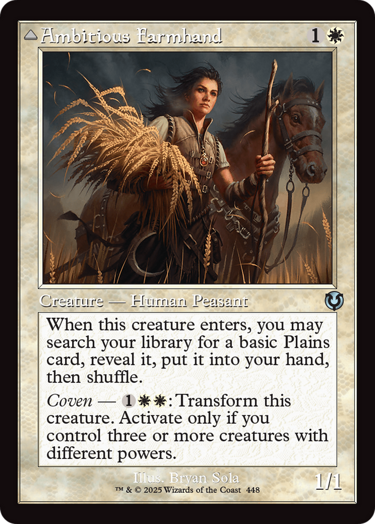 Magic: The Gathering - Ambitious Farmhand // Seasoned Cathar - Innistrad Remastered