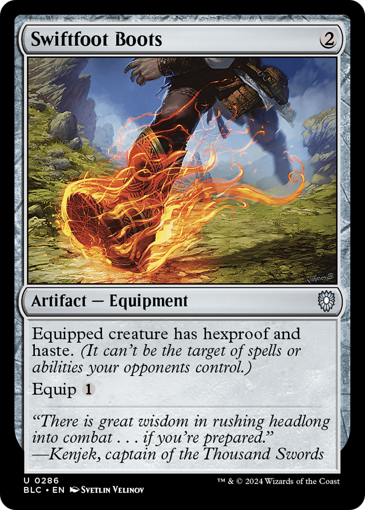 Magic: The Gathering - Swiftfoot Boots - Bloomburrow Commander
