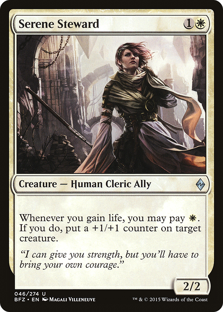 Magic: The Gathering - Serene Steward Foil - Battle for Zendikar