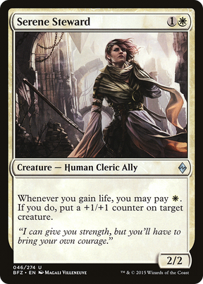 Magic: The Gathering - Serene Steward Foil - Battle for Zendikar