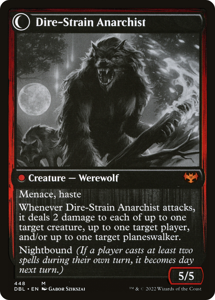Magic: The Gathering - Volatile Arsonist // Dire-Strain Anarchist Foil - Innistrad: Double Feature
