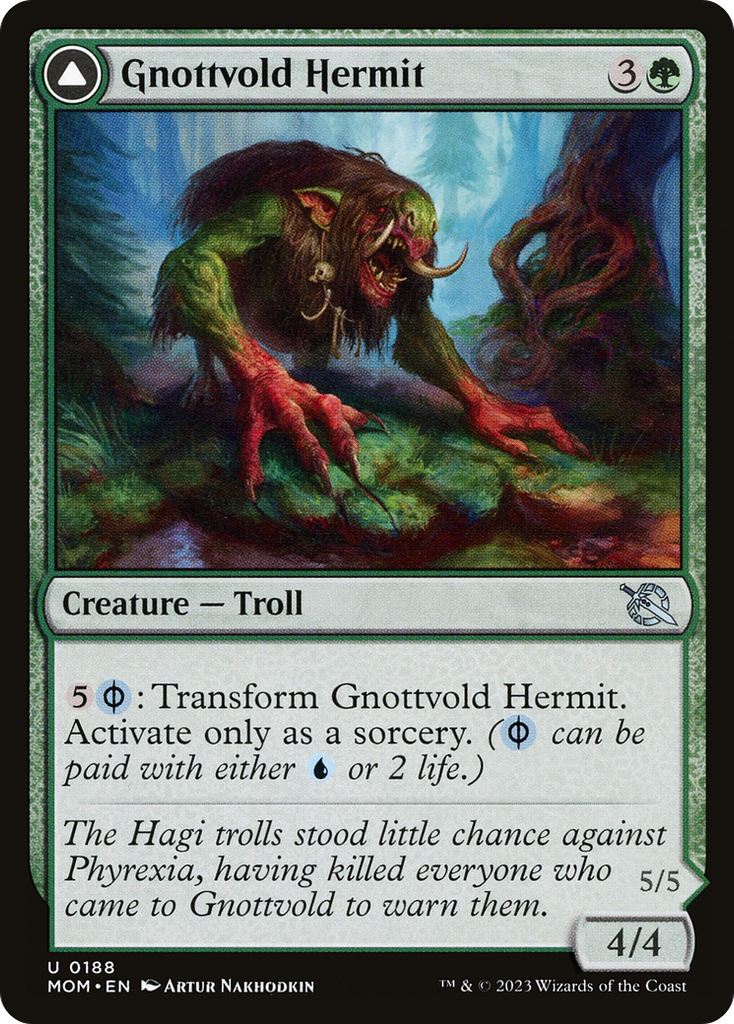 Magic: The Gathering - Gnottvold Hermit // Chrome Host Hulk Foil - March of the Machine