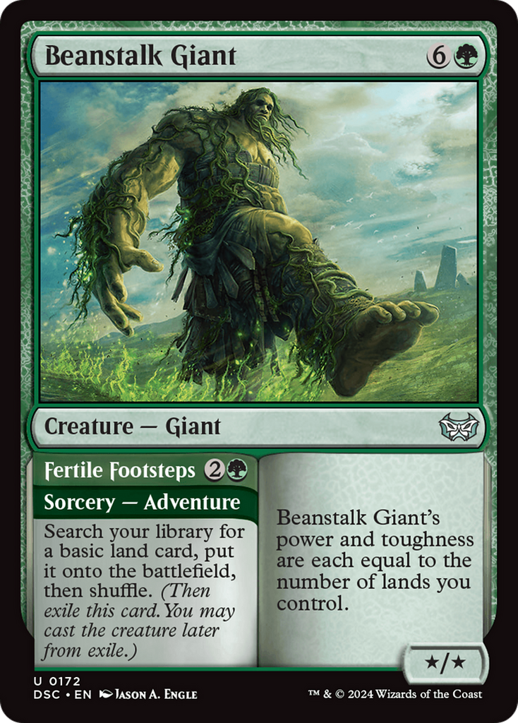 Magic: The Gathering - Beanstalk Giant // Fertile Footsteps - Duskmourn: House of Horror Commander