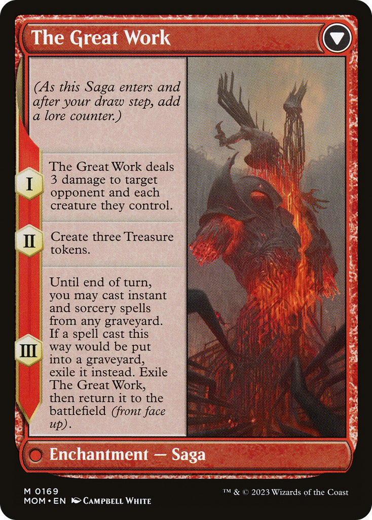 Magic: The Gathering - Urabrask // The Great Work Foil - March of the Machine