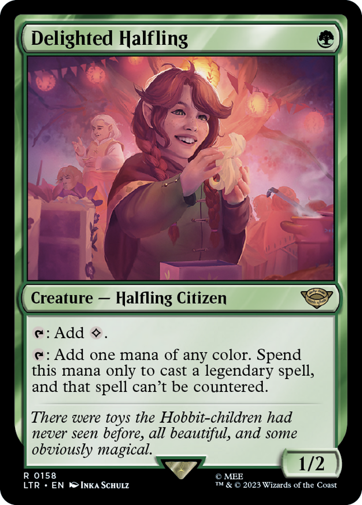 Magic: The Gathering - Delighted Halfling Foil - The Lord of the Rings: Tales of Middle-earth