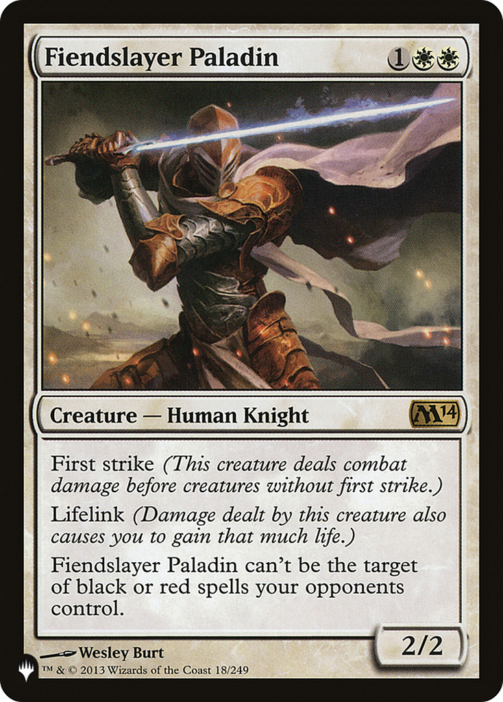 Magic: The Gathering - Fiendslayer Paladin - The List