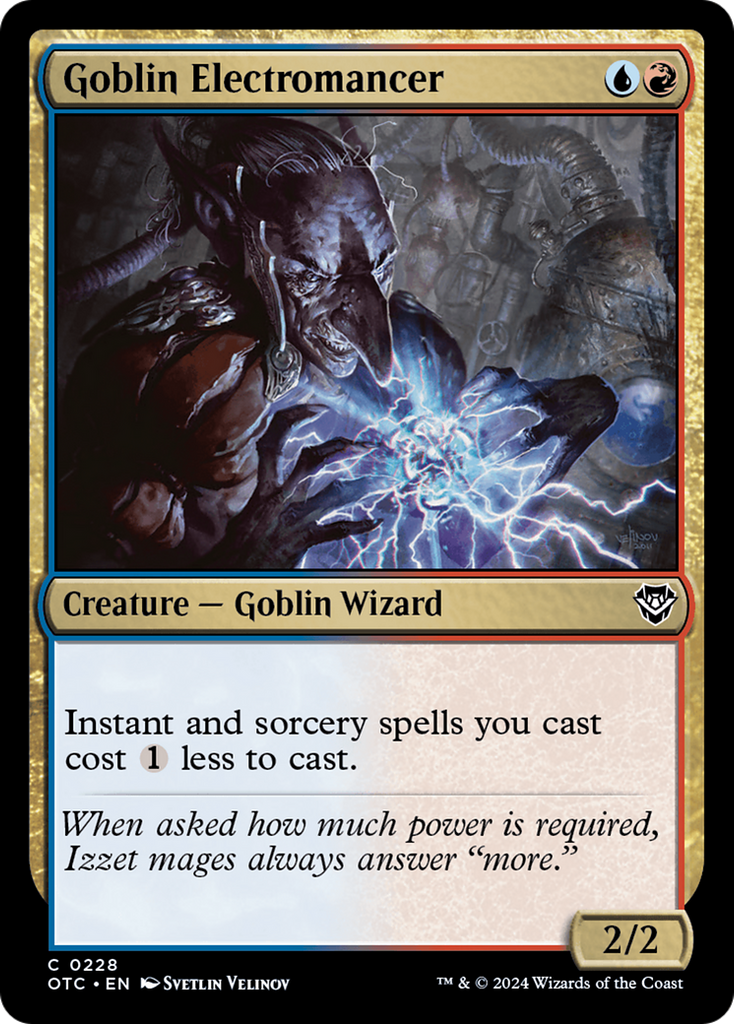 Magic: The Gathering - Goblin Electromancer - Outlaws of Thunder Junction Commander