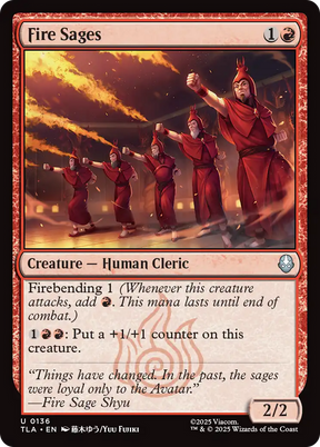Magic: The Gathering - Fire Sages Foil - Avatar: The Last Airbender