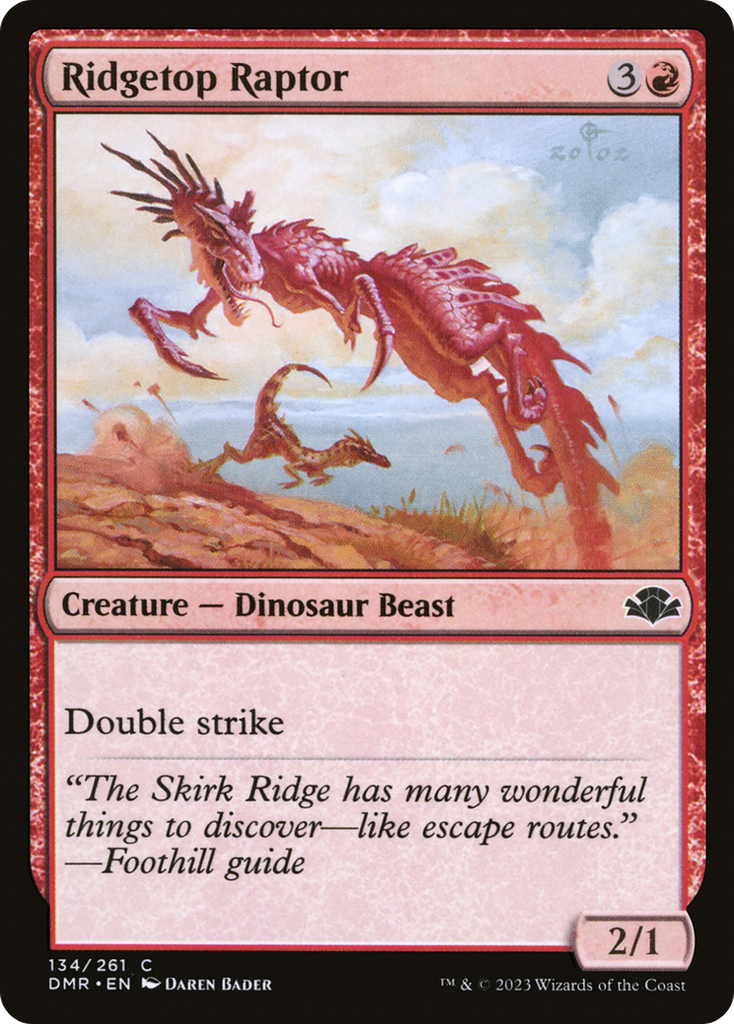 Magic: The Gathering - Ridgetop Raptor - Dominaria Remastered