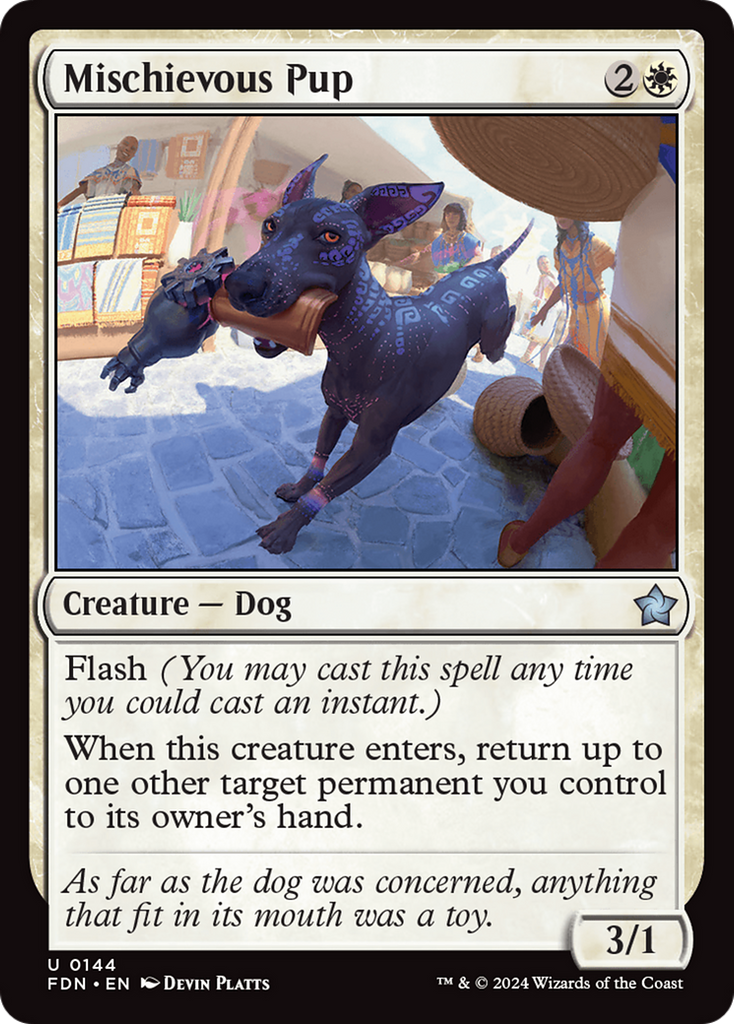 Magic: The Gathering - Mischievous Pup - Foundations