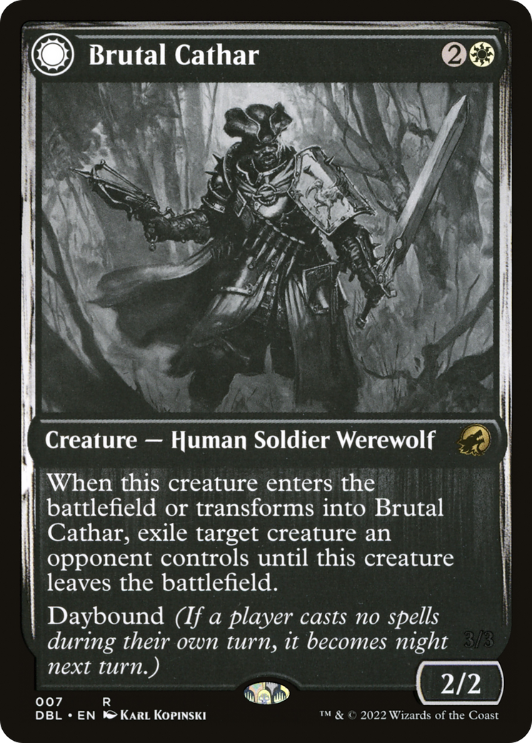 Magic: The Gathering - Brutal Cathar // Moonrage Brute - Innistrad: Double Feature