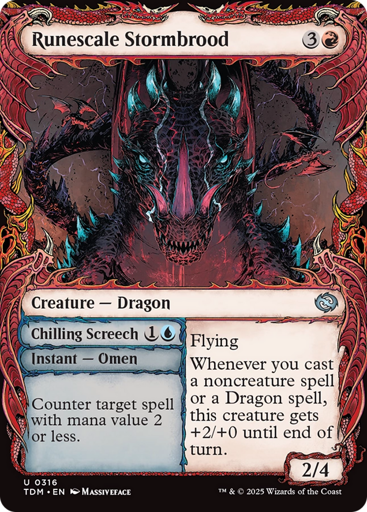 Magic: The Gathering - Runescale Stormbrood // Chilling Screech - Tarkir: Dragonstorm
