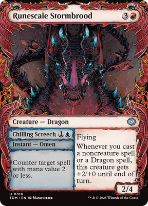 Magic: The Gathering - Runescale Stormbrood // Chilling Screech - Tarkir: Dragonstorm